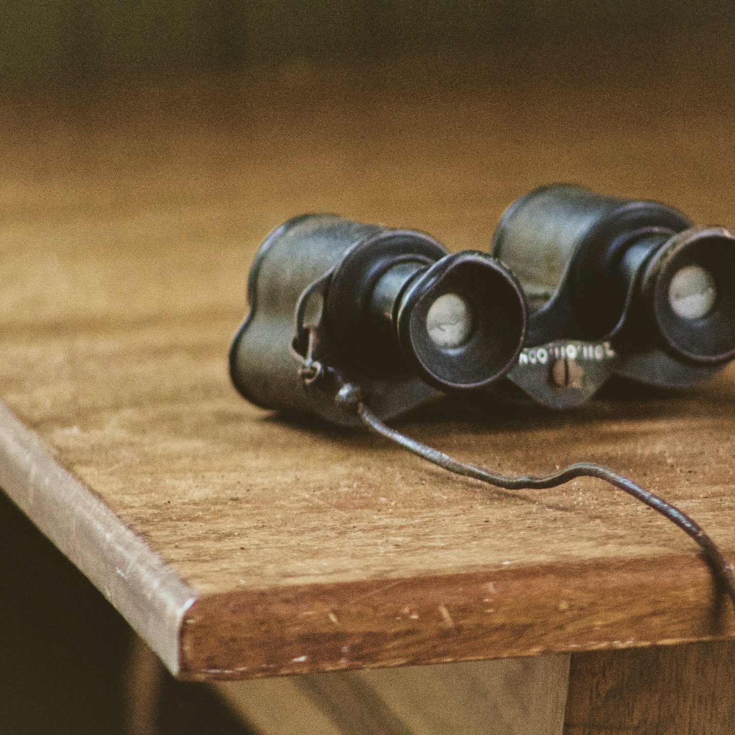 A pair of binoculars and a lucky charm